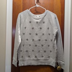 Forever 21 Light Gray Embellished Sweater